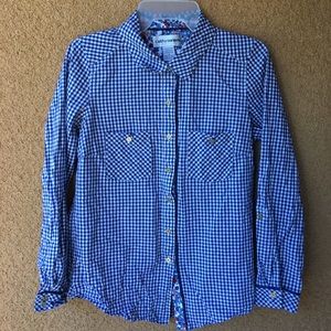 Blue and white checkered shirt from Gordman's