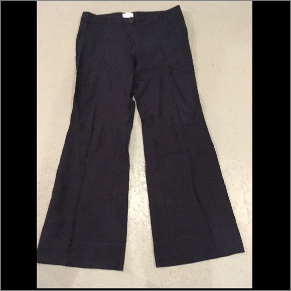 Ann Taylor Linen Navy Blue Pants