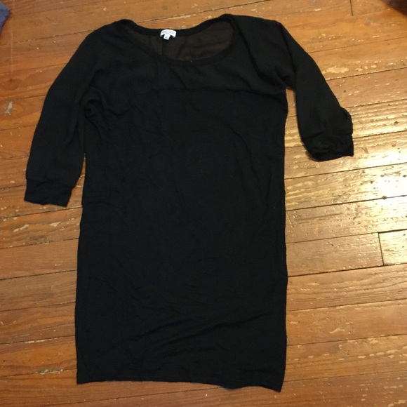 Splendid sheer black tunic top