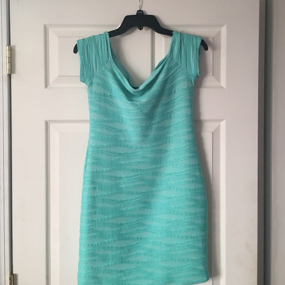 Teal fitted dress