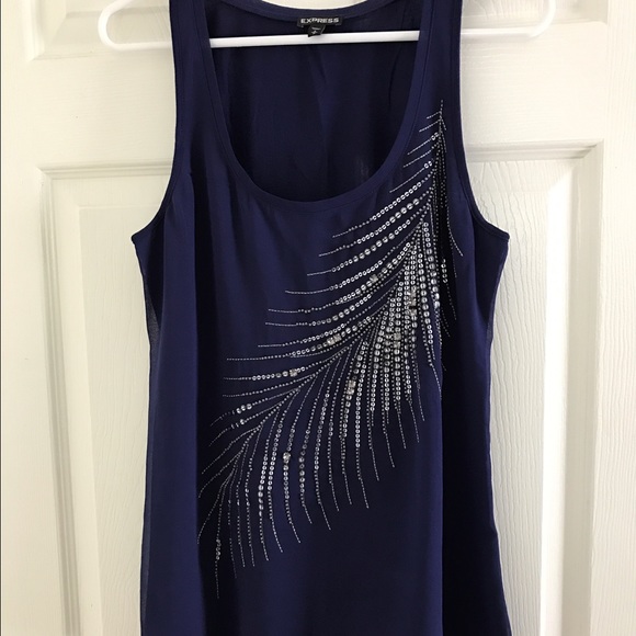 Navy embellished Express tank