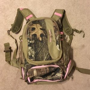Pink and Camo backpack