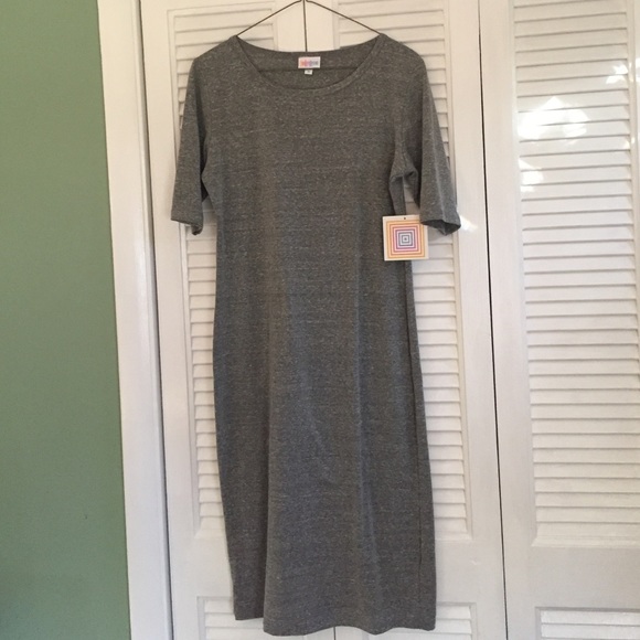 LULAROE JULIA SOLID HEATHER GRAY