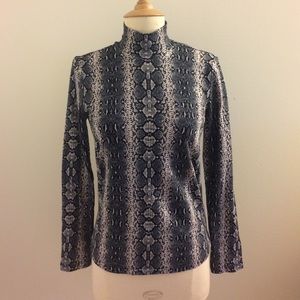 Rebecca Taylor Snakeskin Turtleneck