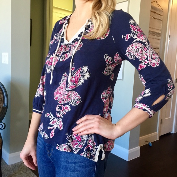 lucky brand paisley top