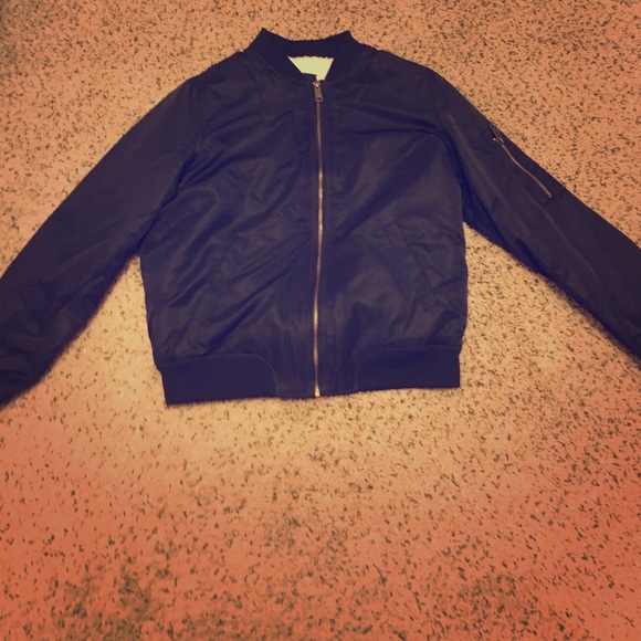 Forever 21, bomber Jacket with fur inside.