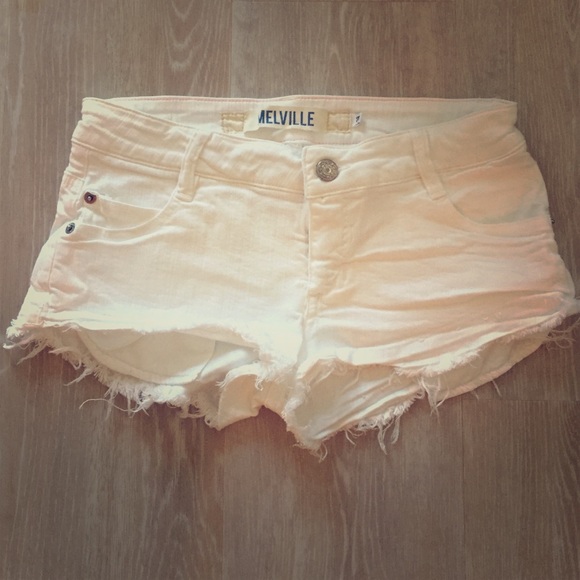 Brandy Melville White Cutoff Denim Shorts