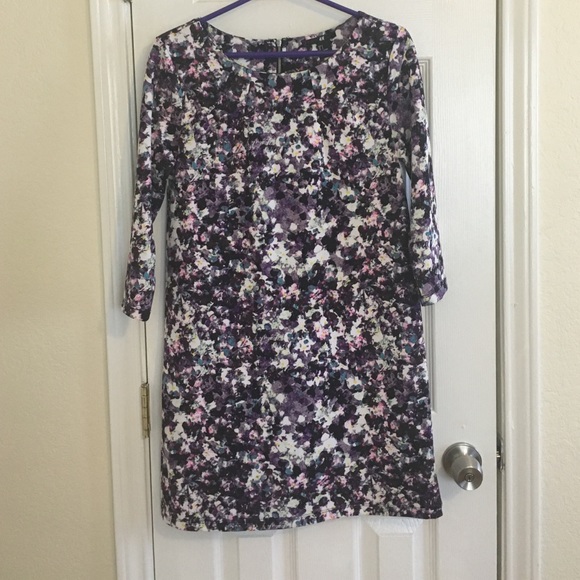 H&M Purple Print shift dress. Size S.