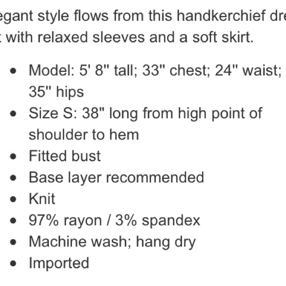 Handkerchief style dress. Navy and white sz S - Picture 2 of 6