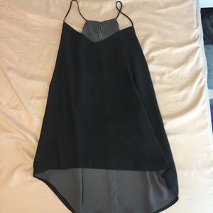 Express reversible black and grey blouse