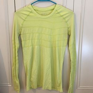 Lime Green Long Sleeve Workout Tee