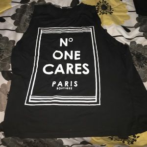 NWOT " No one cares " tank