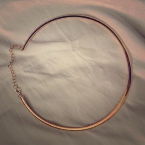 Gold choker collar necklace