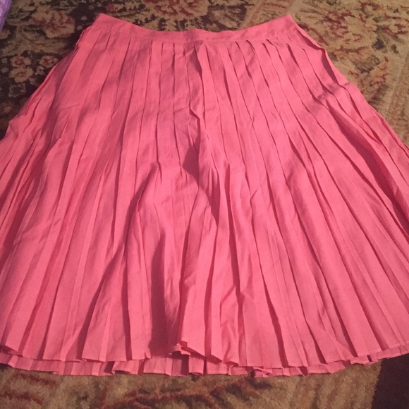 Talbots pleated A-line skirt