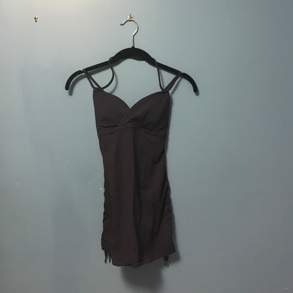 Lululemon built in bra strappy tank. Dark purple.