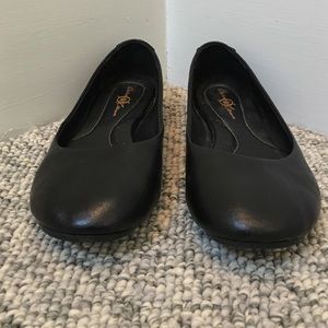 Born Crown Black Leather Flats