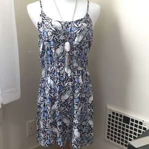 Bird & Floral Print Dress