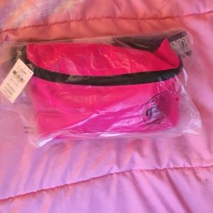 VS Pink fanny pack with drink holder "coozi"