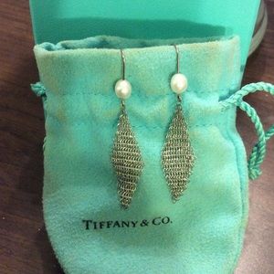 Tiffanys Sterling & Fresh Water Pearl Earrings