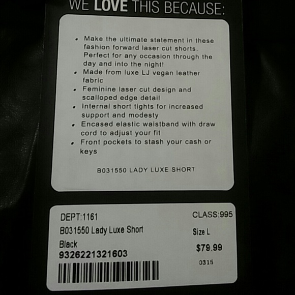 π Sale! Lady Luxe Short Size L - Picture 3 of 4