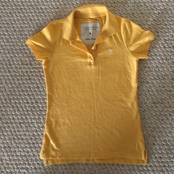 Abercrombie and Fitch Yellow Polo