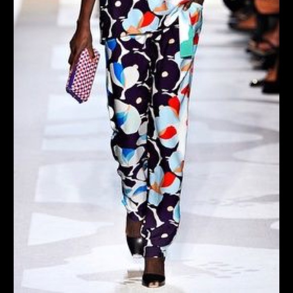 DVF runway floral pants. Worn once.