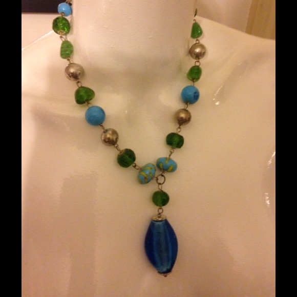 Glass Bead Boho Necklace