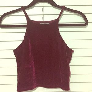 Velvet crop top
