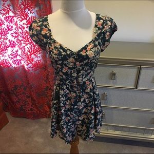 Green Floral Button-Up Romper