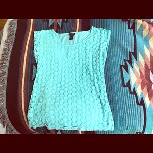 Ann Taylor sleeveless blue top