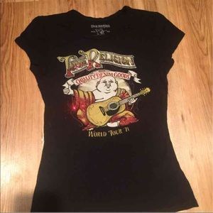 True religion scoop neck