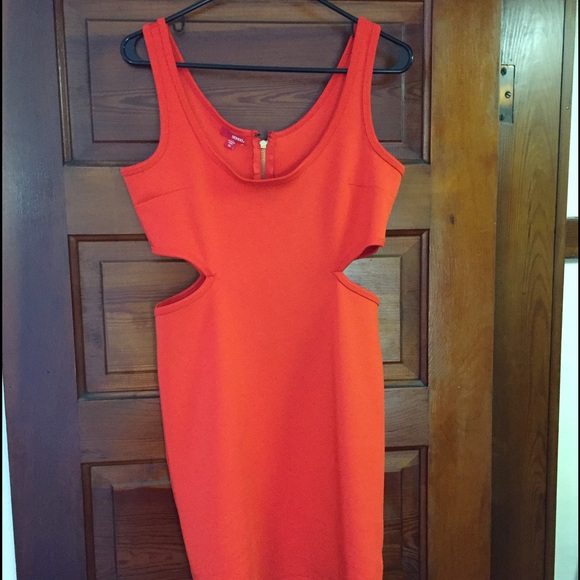 Red cutout dress