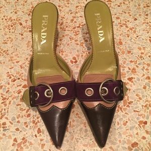 Prada multi color mules