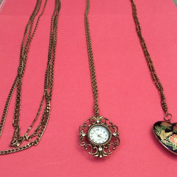 Bundle three gold long necklaces - Picture 4 of 4