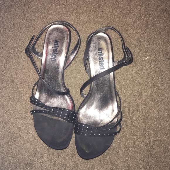 Black Strap heels