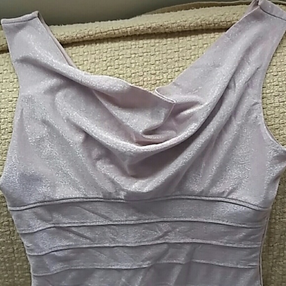 Forever 21 Pink sparkley drapeneck dress - Picture 1 of 4