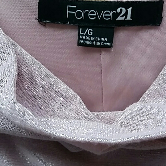 Forever 21 Pink sparkley drapeneck dress - Picture 3 of 4