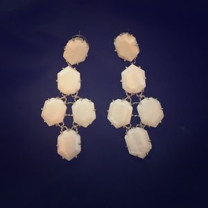 Kendra Scott white chandelier earrings