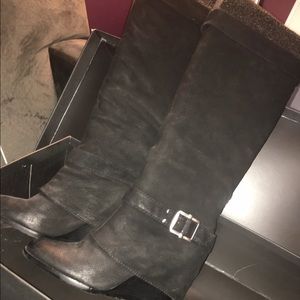 Suede Vince Camuto high boots worn 1x  9.5.