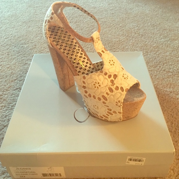 Jessica Simpson white/cream heels.