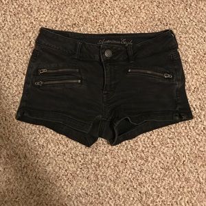 Women's Black American Eagle Shorts