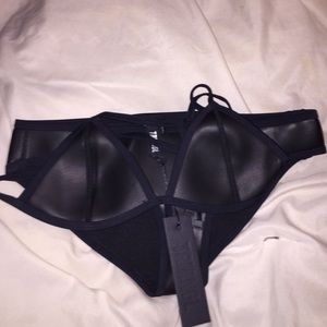 Brand New Triangl Black Neoprene Bikini Set! Small
