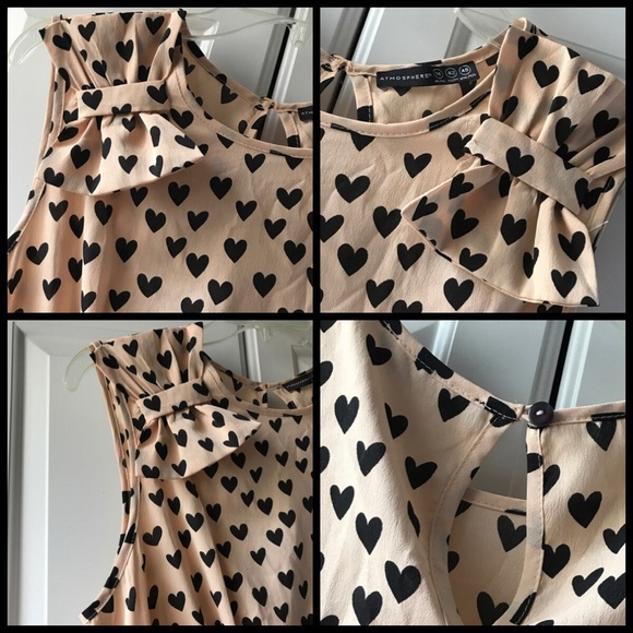 Atmosphere Dresses - Atmosphere 14 tan dress w black hearts Atmosphere Dresses - Atmosphere 14 tan dress w black hearts