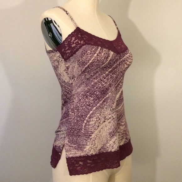 Plum Python print spaghetti strap cami - Picture 3 of 4
