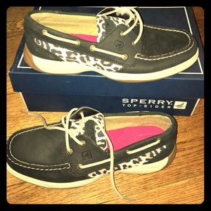 Black and cheetah Sperry's!