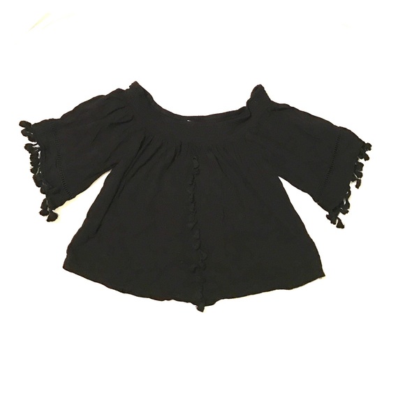 Francesca's Off the Shoulder Peasant Top Size L - Picture 1 of 3