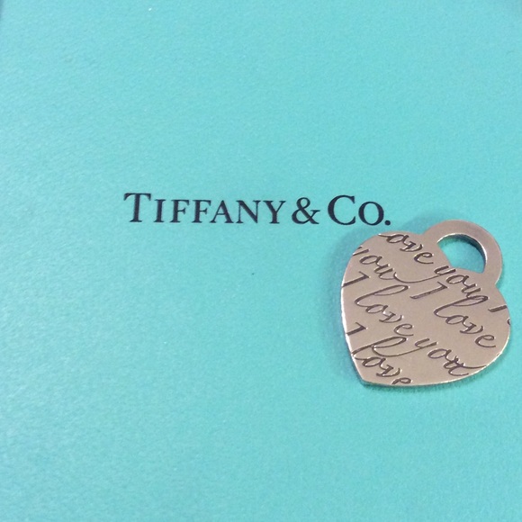 Tiffany I love you heart pendant