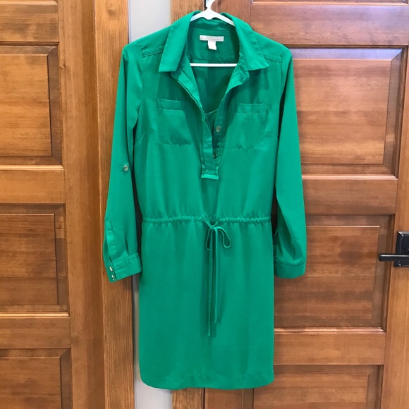 Kelly green shirt dress Clearance