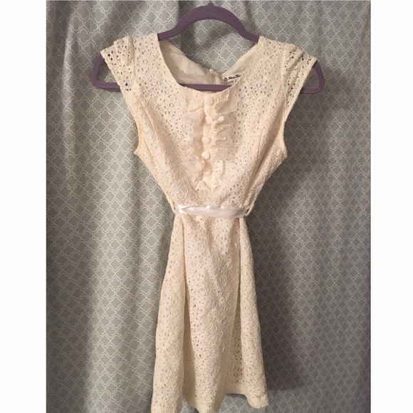 Cream Floral Dress