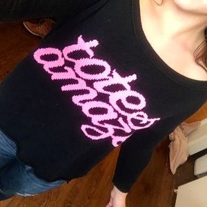 Cute semi crop, wide neck American Eagle sweater